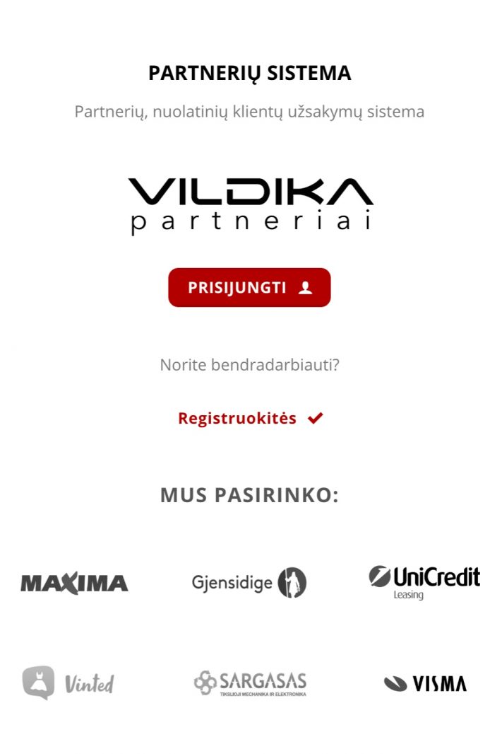 Vildika – baldai verslui